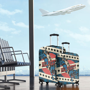 Bill Pickett Black Cowboy Luggage Cover Western American Heritage - Grunge Stars And Stripes