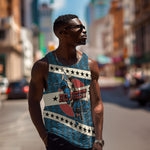 Bill Pickett Black Cowboy Men Tank Top Western American Heritage - Grunge Stars And Stripes