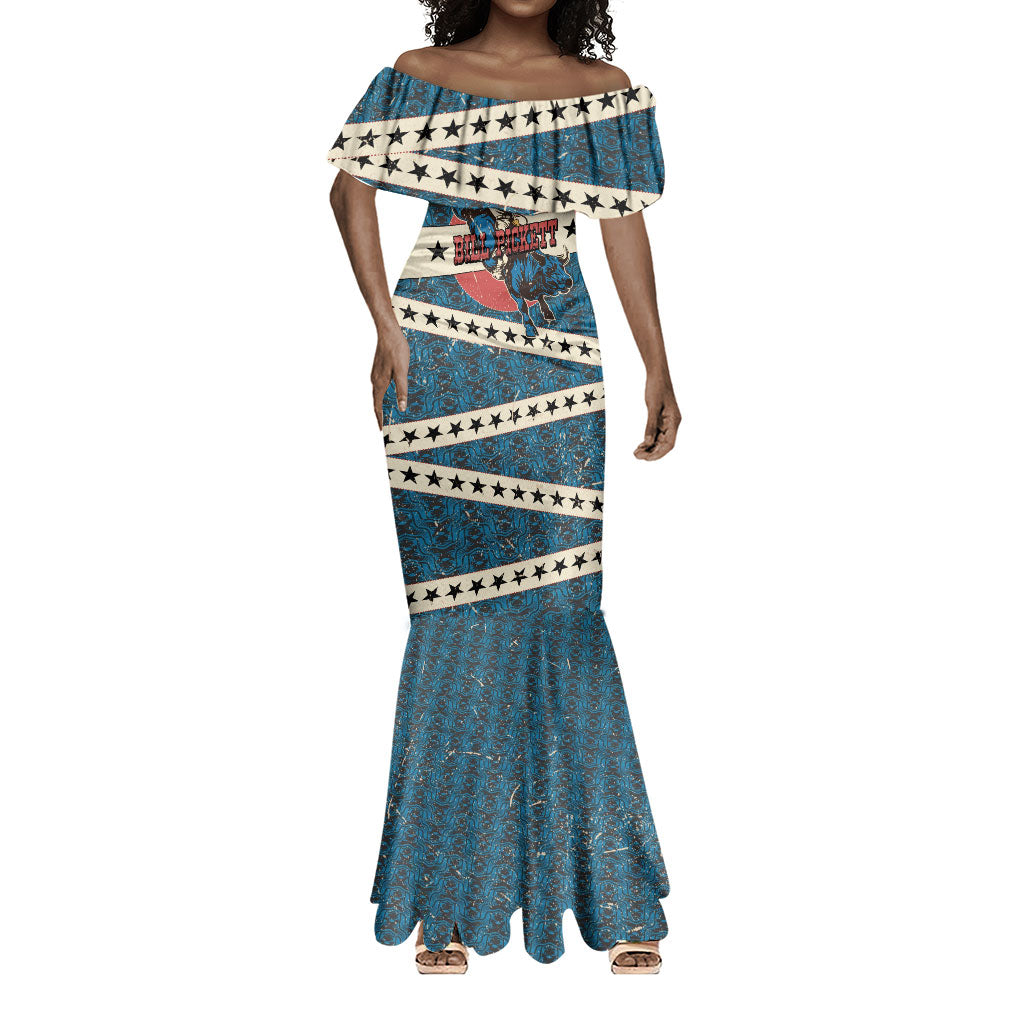 Bill Pickett Black Cowboy Mermaid Dress Western American Heritage - Grunge Stars And Stripes