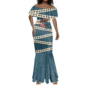 Bill Pickett Black Cowboy Mermaid Dress Western American Heritage - Grunge Stars And Stripes