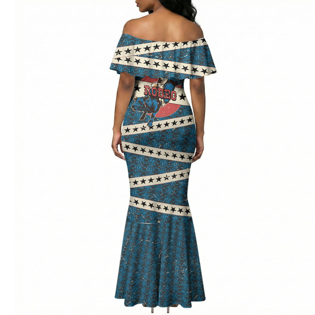 Bill Pickett Black Cowboy Mermaid Dress Western American Heritage - Grunge Stars And Stripes