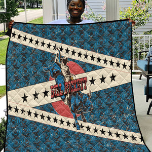 Bill Pickett Black Cowboy Quilt Western American Heritage - Grunge Stars And Stripes