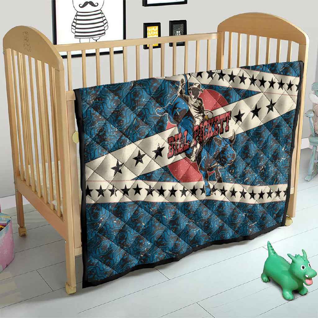 Bill Pickett Black Cowboy Quilt Western American Heritage - Grunge Stars And Stripes