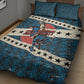 Bill Pickett Black Cowboy Quilt Bed Set Western American Heritage - Grunge Stars And Stripes