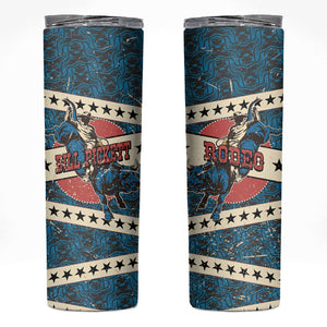 Bill Pickett Black Cowboy Skinny Tumbler Western American Heritage - Grunge Stars And Stripes