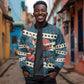 Bill Pickett Black Cowboy Sleeve Zip Bomber Jacket Western American Heritage - Grunge Stars And Stripes