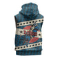 Bill Pickett Black Cowboy Sleeveless Zip Hoodie Western American Heritage - Grunge Stars And Stripes