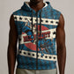 Bill Pickett Black Cowboy Sleeveless Zip Hoodie Western American Heritage - Grunge Stars And Stripes