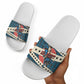 Bill Pickett Black Cowboy Slide Sandals Western American Heritage - Grunge Stars And Stripes
