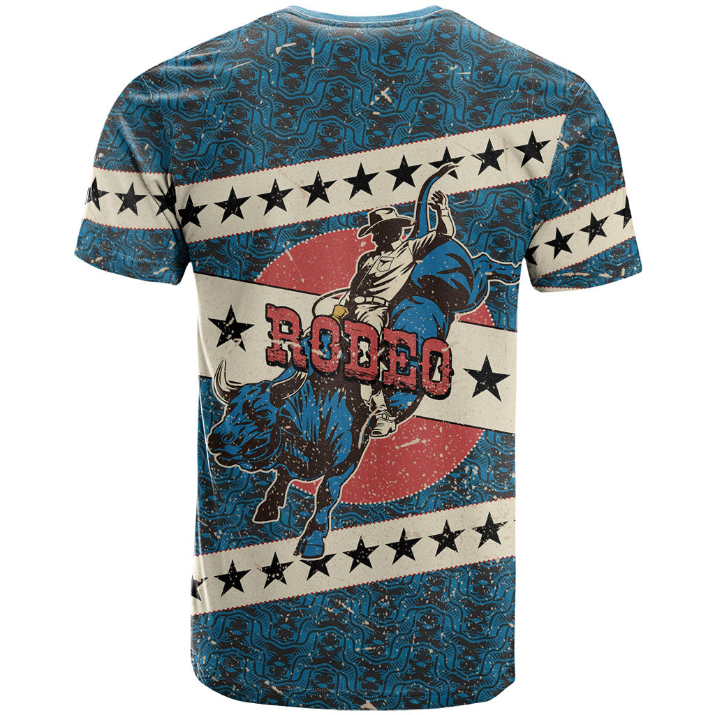 Bill Pickett Black Cowboy T shirt Western American Heritage - Grunge Stars And Stripes