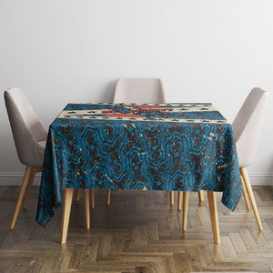 Bill Pickett Black Cowboy Tablecloth Western American Heritage - Grunge Stars And Stripes