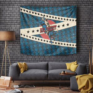 Bill Pickett Black Cowboy Tapestry Western American Heritage - Grunge Stars And Stripes