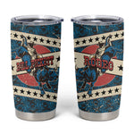 Bill Pickett Black Cowboy Tumbler Cup Western American Heritage - Grunge Stars And Stripes