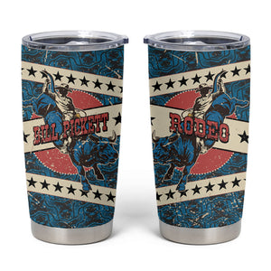 Bill Pickett Black Cowboy Tumbler Cup Western American Heritage - Grunge Stars And Stripes