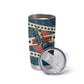 Bill Pickett Black Cowboy Tumbler Cup Western American Heritage - Grunge Stars And Stripes