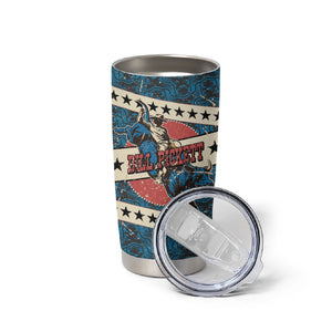 Bill Pickett Black Cowboy Tumbler Cup Western American Heritage - Grunge Stars And Stripes