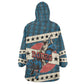 Bill Pickett Black Cowboy Wearable Blanket Hoodie Western American Heritage - Grunge Stars And Stripes
