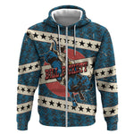 Bill Pickett Black Cowboy Zip Hoodie Western American Heritage - Grunge Stars And Stripes