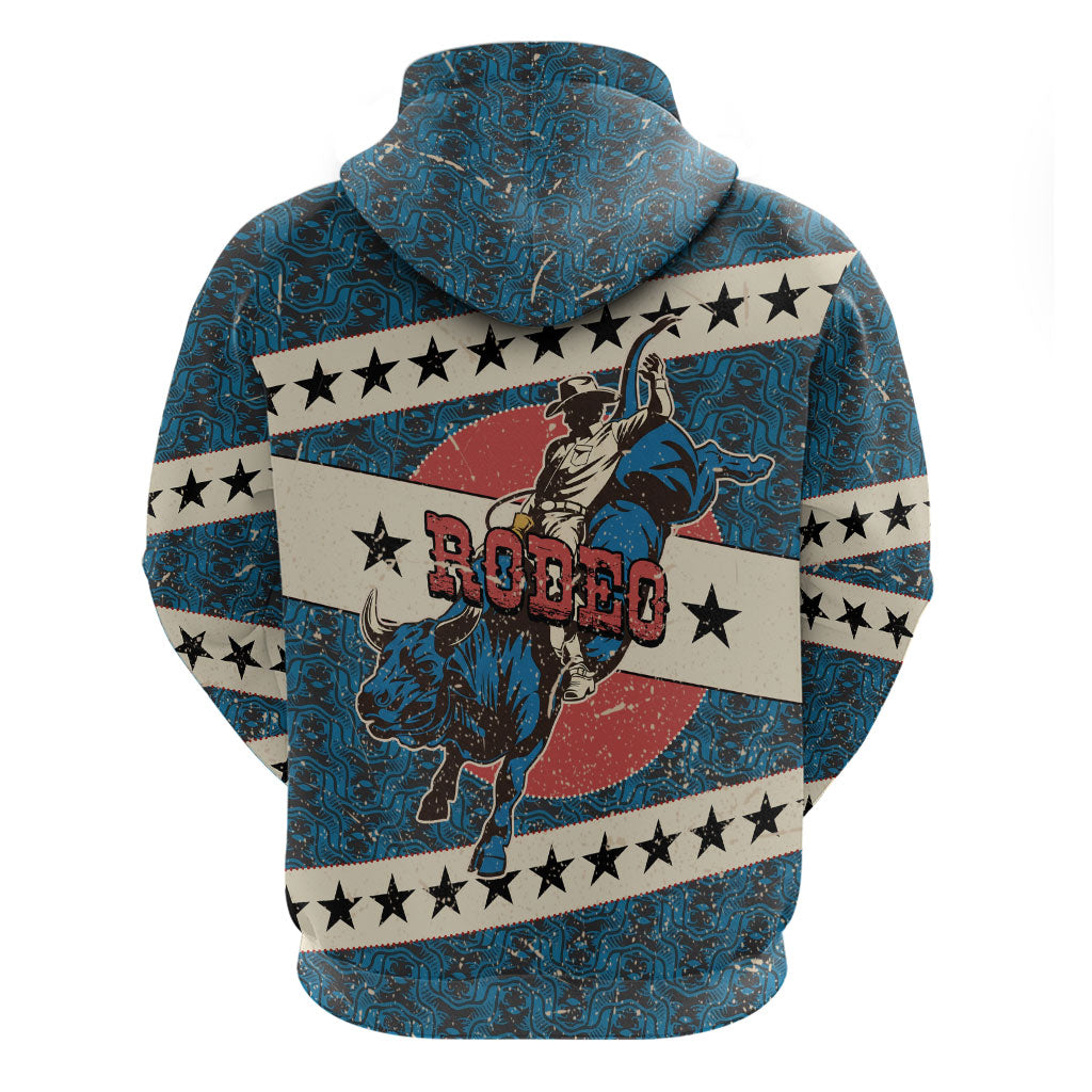 Bill Pickett Black Cowboy Zip Hoodie Western American Heritage - Grunge Stars And Stripes
