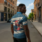 Bill Pickett Black Cowboy Zipper Polo Shirt Western American Heritage - Grunge Stars And Stripes