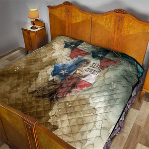 Bill Pickett Texas Flag Quilt Black Cowboy - Vintage Grunge Watercolor - Horseback Rider Heritage