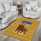 Buffalo Soldiers Christmas Area Rug Yellow Cartoon Buffalo Santa Hat Design - African Pride