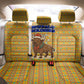 Buffalo Soldiers Christmas Back Car Seat Cover Yellow Cartoon Buffalo Santa Hat Design - African Pride