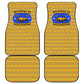 Buffalo Soldiers Christmas Car Mats Yellow Cartoon Buffalo Santa Hat Design - African Pride