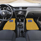 Buffalo Soldiers Christmas Car Mats Yellow Cartoon Buffalo Santa Hat Design - African Pride