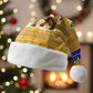 Buffalo Soldiers Christmas Santa Hat Yellow Cartoon Buffalo Santa Hat Design - African Pride