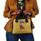 Buffalo Soldiers Christmas Shoulder Handbag Yellow Cartoon Buffalo Santa Hat Design - African Pride