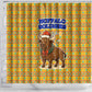 Buffalo Soldiers Christmas Shower Curtain Yellow Cartoon Buffalo Santa Hat Design - African Pride