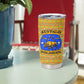 Buffalo Soldiers Christmas Tumbler Cup Yellow Cartoon Buffalo Santa Hat Design - African Pride