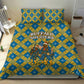 Buffalo Soldiers Christmas Bedding Set Blue Yellow Plaid Parade Illustration Design - African Pride