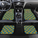 Buffalo Soldiers Christmas Car Mats Blue Yellow Plaid Parade Illustration Design - African Pride