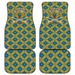Buffalo Soldiers Christmas Car Mats Blue Yellow Plaid Parade Illustration Design - African Pride