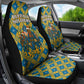 Buffalo Soldiers Christmas Car Seat Cover Blue Yellow Plaid Parade Illustration Design - African Pride