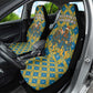 Buffalo Soldiers Christmas Car Seat Cover Blue Yellow Plaid Parade Illustration Design - African Pride