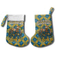 Buffalo Soldiers Christmas Stocking Blue Yellow Plaid Parade Illustration Design - African Pride