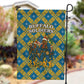 Buffalo Soldiers Christmas Garden Flag Blue Yellow Plaid Parade Illustration Design - African Pride