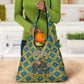 Buffalo Soldiers Christmas Grocery Bag Blue Yellow Plaid Parade Illustration Design - African Pride