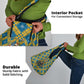 Buffalo Soldiers Christmas Grocery Bag Blue Yellow Plaid Parade Illustration Design - African Pride