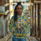 Buffalo Soldiers Christmas Hoodie Blue Yellow Plaid Parade Illustration Design - African Pride