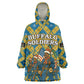 Buffalo Soldiers Christmas Kid Wearable Blanket Hoodie Blue Yellow Plaid Parade Illustration Design - African Pride