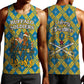 Buffalo Soldiers Christmas Men Tank Top Blue Yellow Plaid Parade Illustration Design - African Pride