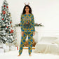 Buffalo Soldiers Christmas Pajama Set Blue Yellow Plaid Parade Illustration Design - African Pride