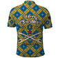 Buffalo Soldiers Christmas Polo Shirt Blue Yellow Plaid Parade Illustration Design - African Pride