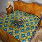 Buffalo Soldiers Christmas Quilt Blue Yellow Plaid Parade Illustration Design - African Pride