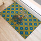 Buffalo Soldiers Christmas Rubber Doormat Blue Yellow Plaid Parade Illustration Design - African Pride