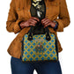 Buffalo Soldiers Christmas Shoulder Handbag Blue Yellow Plaid Parade Illustration Design - African Pride